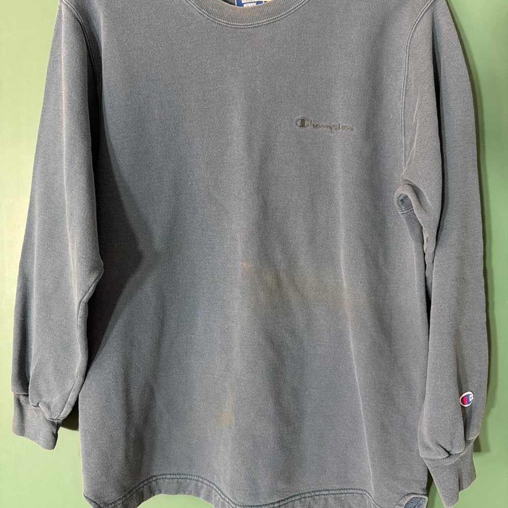 Vintage Y2K Champion Gray Sweatshirt Mens Medium Athletic Pullover Crewneck